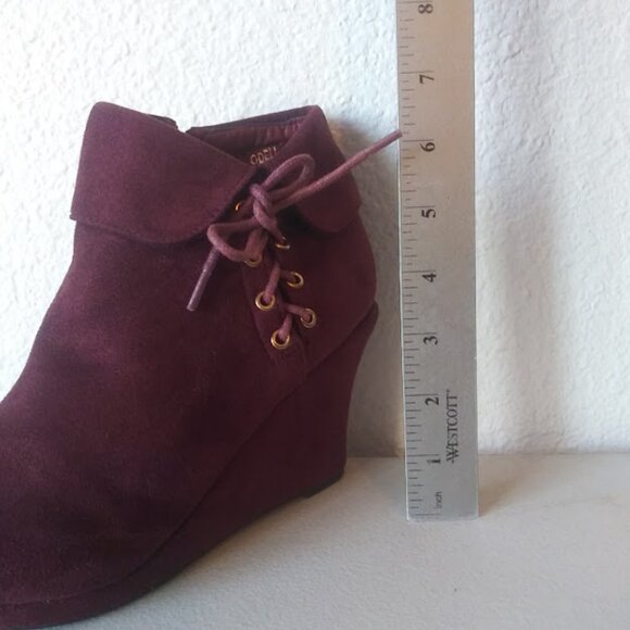 Top Moda Odell women's size 6 Plum color ankle boots - Picture 9 of 13